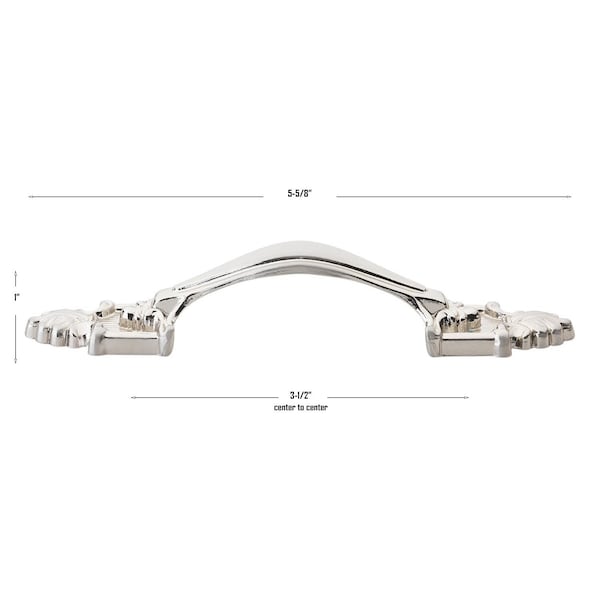 Gliderite Hardware 3-1/2 in. Center to Center Satin Nickel Rustic Cabinet Pull - 4116-SN, 25PK - 4116-SN-25
