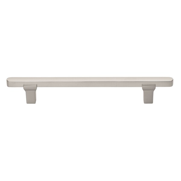 Gliderite Hardware 5-1/16 in. Center to Center Solid Flat Bar Pull Satin Nickel, 10PK - 4842-128-SN-10