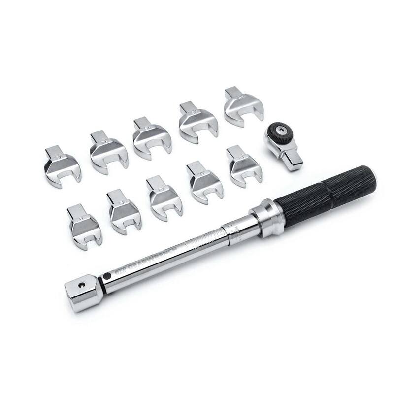 GEARWRENCH 1/4 in. Drive Metric Open End Interchangeable Torque Wrench Set (12-Pieces) - 89451