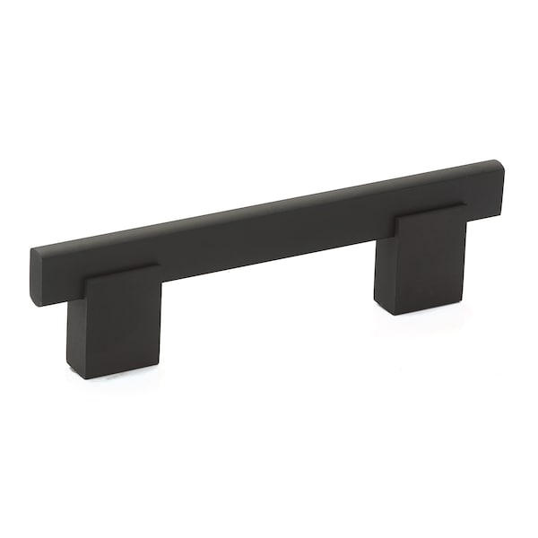 Richelieu 3-3/4 in. (96 mm) Center-to-Center Matte Black Contemporary Drawer Pull - BP905096900
