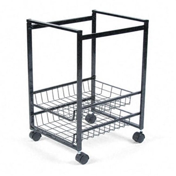 Workstationpro Mobile File Cart with Sliding Baskets  16w x13d x 19-1/2h  Black - TH40497