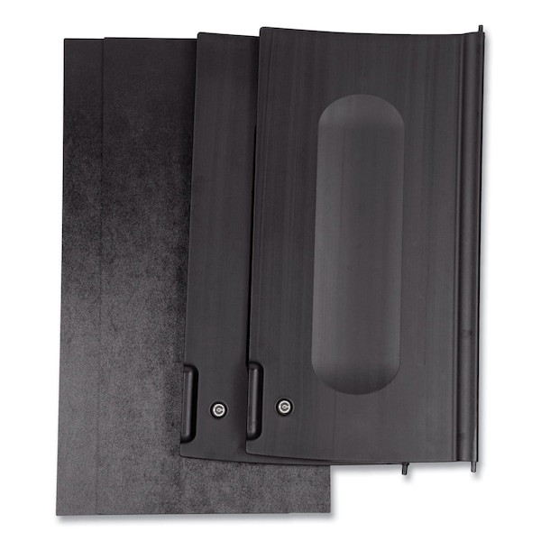 Rubbermaid Commercial Executive Janitorial Cleaning Cart Locking Cabinet Door Kit, Black - 1995833