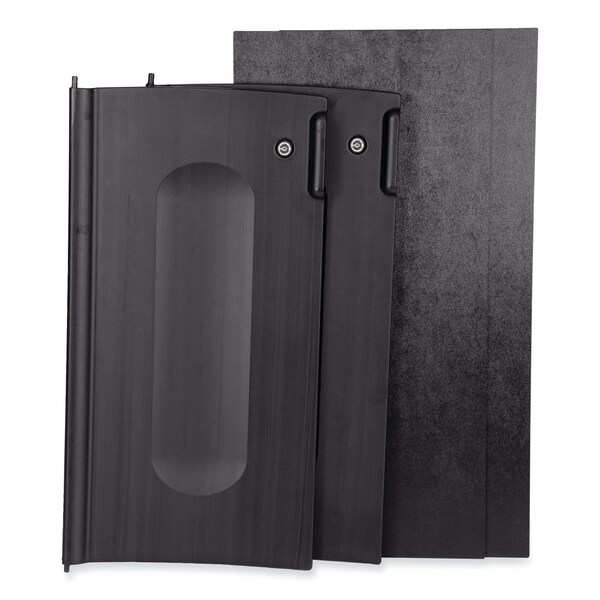 Rubbermaid Commercial Executive Janitorial Cleaning Cart Locking Cabinet Door Kit, Black - 1995833