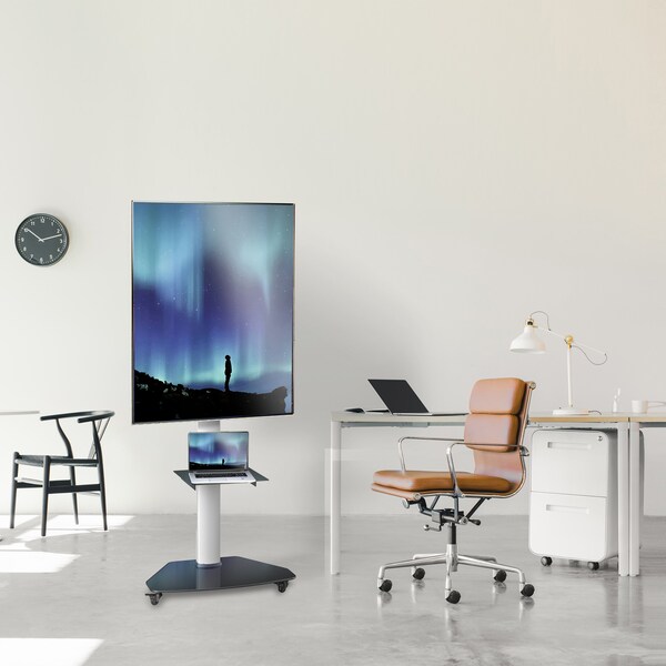 Promounts Mobile TV Cart with Landscape and Portrait Rotating Mount for TVs 32 in. - 84 in. Up to 88 lbs - PFCS6403