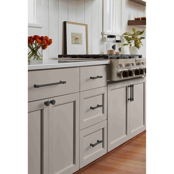 Amerock Winsome 5-1/16 in 128 mm Center-to-Center Matte Black Cabinet Pull - BP36767FB