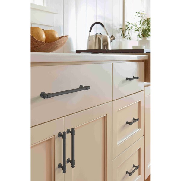 Amerock Winsome 5-1/16 in 128 mm Center-to-Center Matte Black Cabinet Pull - BP36767FB