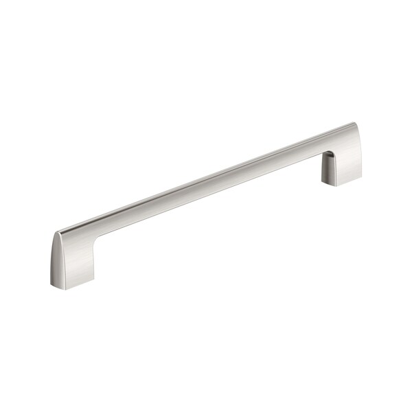 Amerock Riva 10-1/16 inch 256mm Center-to-Center Satin Nickel Cabinet Pull - BP55490G10