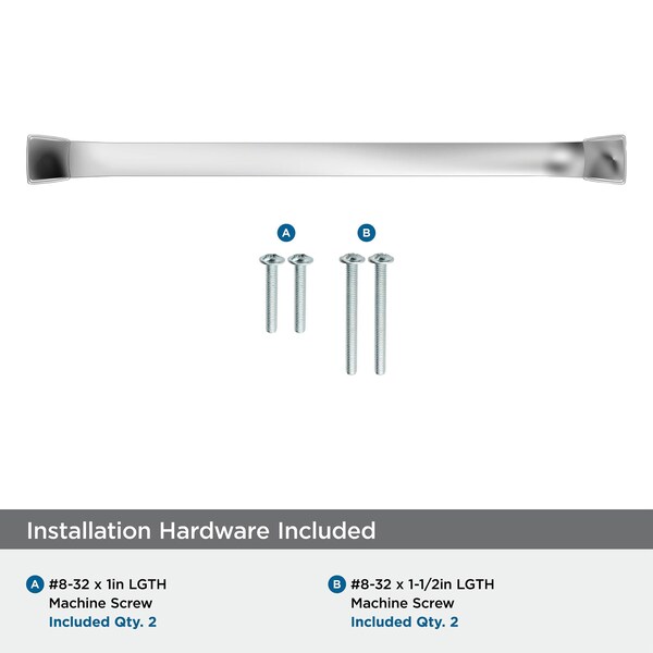 Amerock Revitalize 8 inch 203mm Center-to-Center Polished Chrome Cabinet Pull - BP5535126