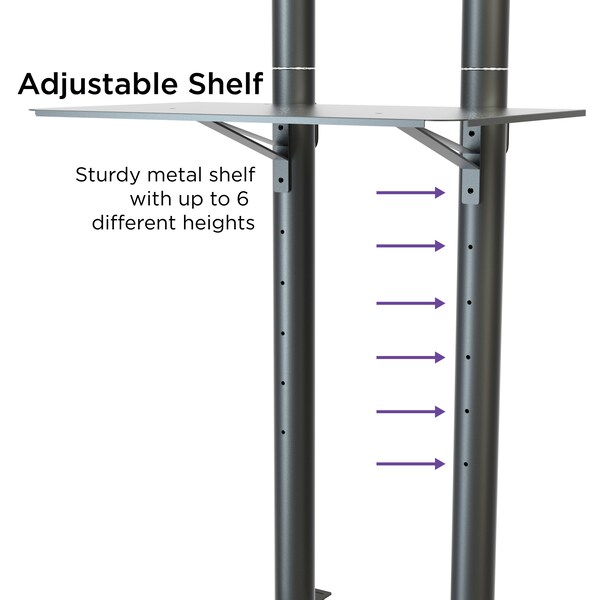 Promounts Mobile TV Cart with Tilt Mount for TVs 32 in. - 72 in. Up to 110 lbs - AFCS6402-02
