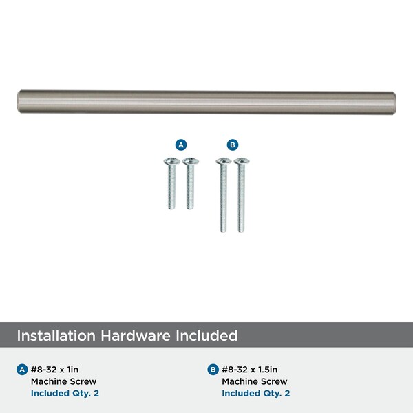 Amerock Bar Pulls 5-1/16 in 128 mm Center-to-Center Sterling Nickel Cabinet Pull, 10PK - 10BX19541CSG9