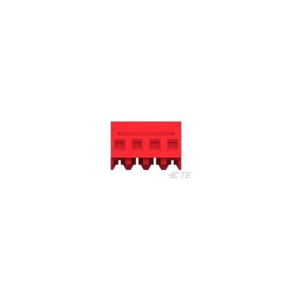 Te Connectivity Headers & Wire Housings 4P 22Awg Tin Clsd With Tab W/Red Strpe - 3-643813-4