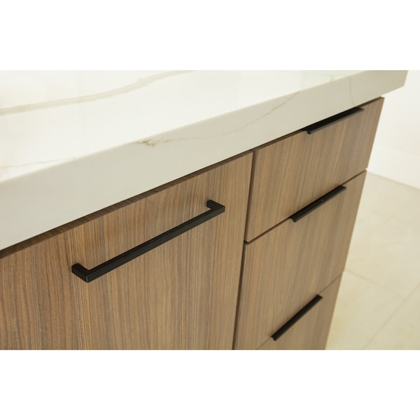 Elements By Hardware Resources 320 mm Center-to-Center Matte Black Square Stanton Cabinet Bar Pull - 625-320MB