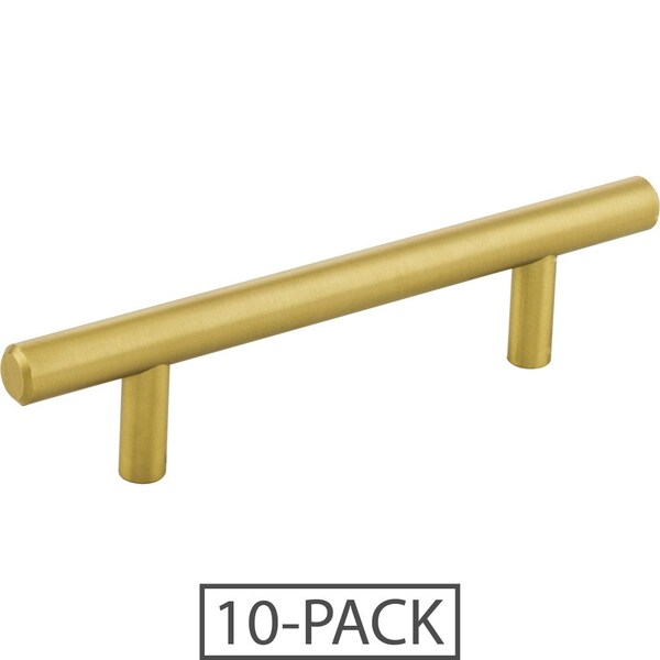 Elements By Hardware Resources 96 mm Center-to-Center Brushed Gold Naples Cabinet Bar Pull,  - 156BG-10