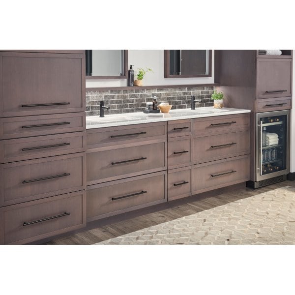 Jeffrey Alexander 96 mm Center-to-Center Satin Nickel Key West Cabinet Bar Pull - 152SN