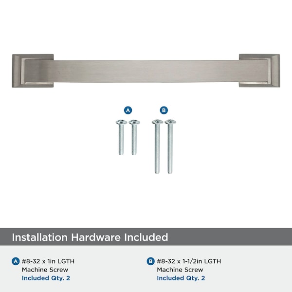 Amerock Candler 5-1/16 in 128 mm Center-to-Center Satin Nickel Cabinet Pull - BP29363G10