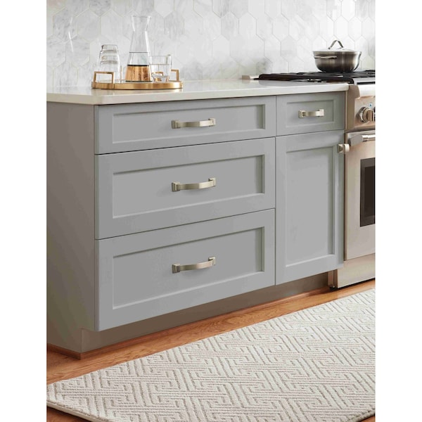 Amerock Candler 5-1/16 in 128 mm Center-to-Center Satin Nickel Cabinet Pull - BP29363G10