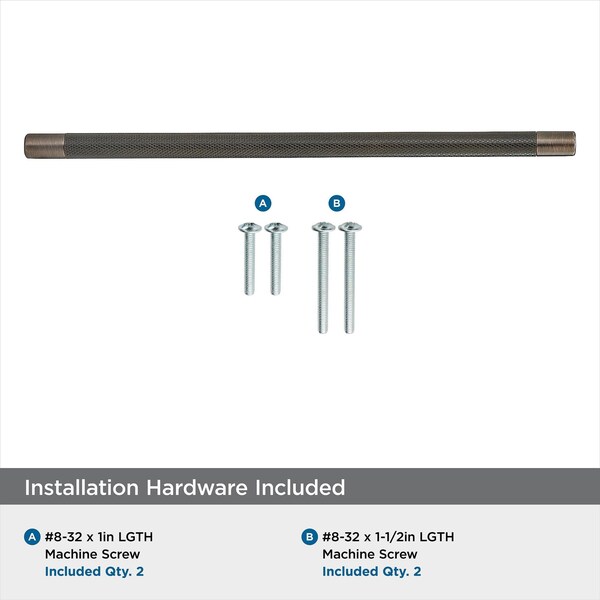 Amerock Bronx 12-5/8 in 320 mm Center-to-Center Oil Rubbed Bronze Cabinet Pull - BP36561ORB
