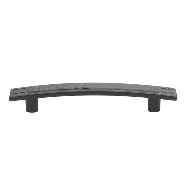 Gliderite Hardware 3-3/4 in. Center to Center Matte Black Hammered Cabinet Pull - 4244-MB, 5PK - 4244-MB-5