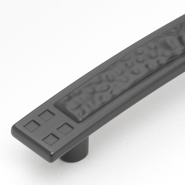 Gliderite Hardware 3-3/4 in. Center to Center Matte Black Hammered Cabinet Pull - 4244-MB, 5PK - 4244-MB-5