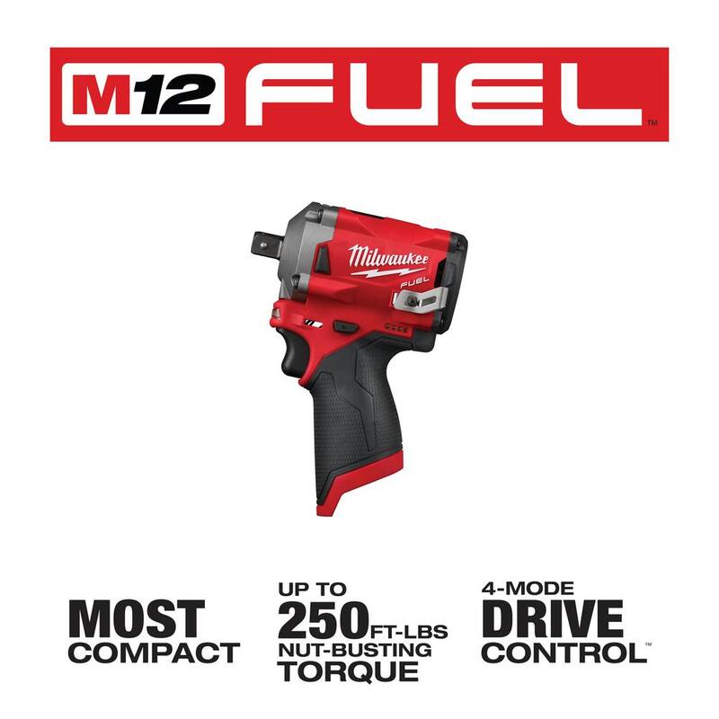 Milwaukee M12 FUEL One-Key 12-Volt Lithium-Ion Brushless Cordless 1/2 in. Digital Torque Wrench and 1/2 in. Impact Wrench (2-Tool) - 2466-20-2555P-20