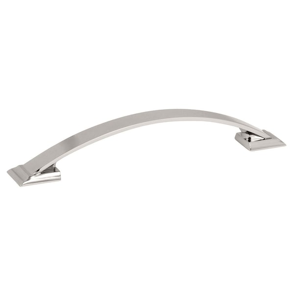 Amerock Candler 5-1/16 inch 128mm Center-to-Center Polished Nickel Cabinet Pull - 2000697