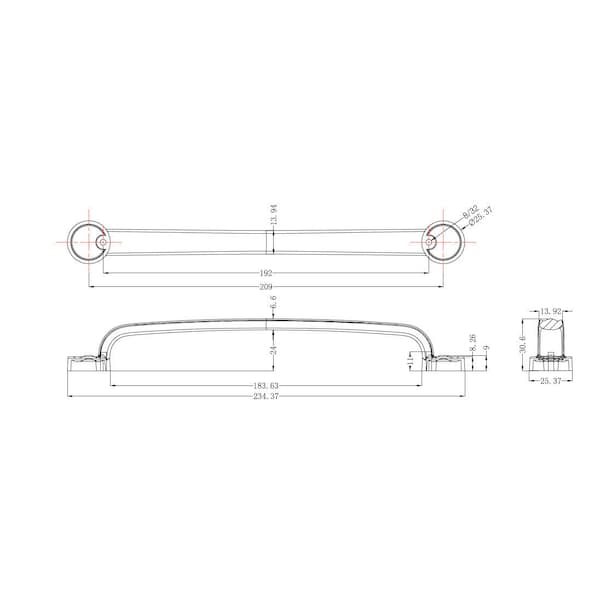 Richelieu 7 9/16 in (192 mm) Center-to-Center Brushed Nickel Traditional Cabinet Pull - BP8855192195