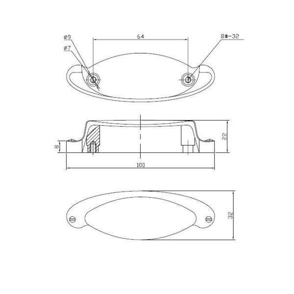 Richelieu 2-1/2 in. (64 mm) Center-to-Center Polished Nickel Contemporary Cup Pull - BP21064180