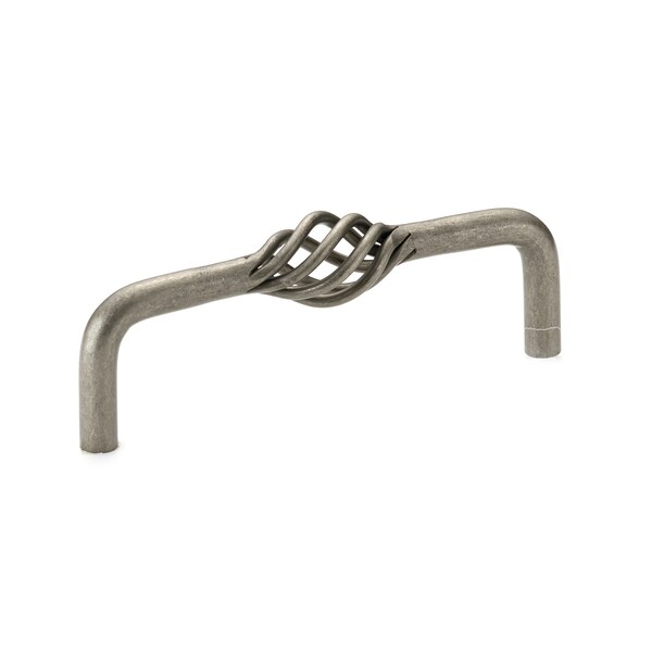 Richelieu 4 in (102 mm) Center-to-Center Natural Iron Traditional Drawer Pull - BP106100908