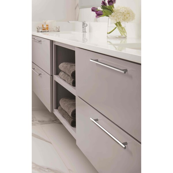 Amerock Caliber 10-1/16 in 256 mm Center-to-Center Polished Chrome Cabinet Pull - BP3687726