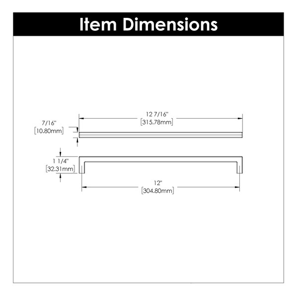 Hickory Hardware Skylight Collection Pull 12 Inch Center to Center Champagne Bronze Finish - HH075336-CBZ