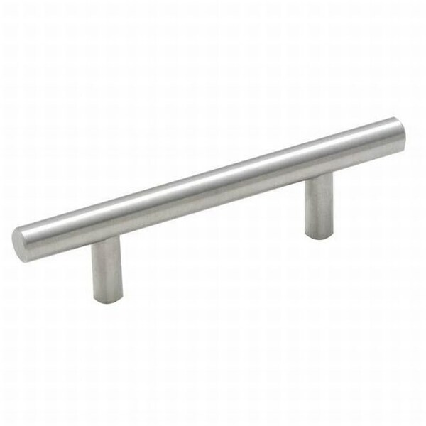 Amerock BP19010CSG9-5PACK 3" (76 mm) CTC Carbon Steel Bar Pull Sterling Nickel - BP19010CSG9-5PACK