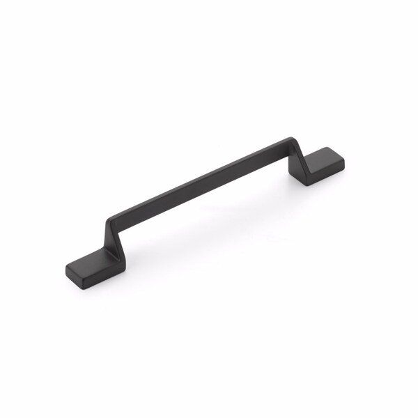Schaub 6-1/4in Center to Center San Marco Cabinet Pull Matte Black Finish - 455-MB