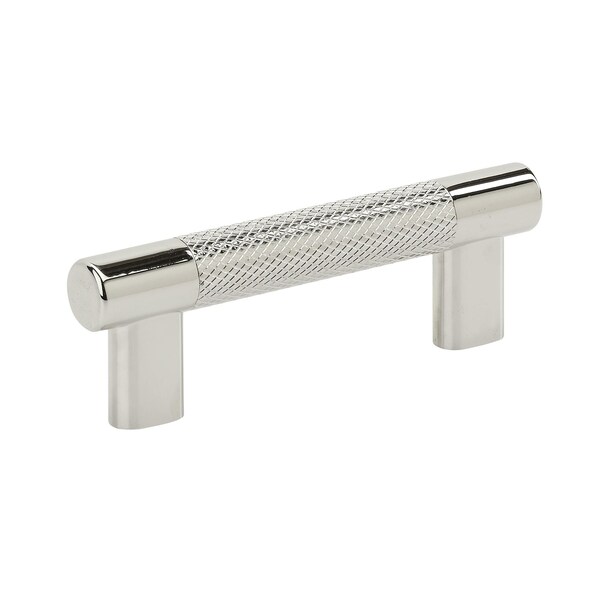 Amerock Bronx 3 in & 3-3/4 in 76mm & 96 mm Center-to-Center Polished Nickel Cabinet Pull - BP36557PN