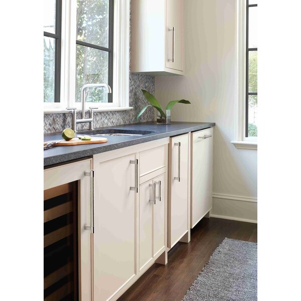 Amerock Bronx 3 in & 3-3/4 in 76mm & 96 mm Center-to-Center Polished Nickel Cabinet Pull - BP36557PN