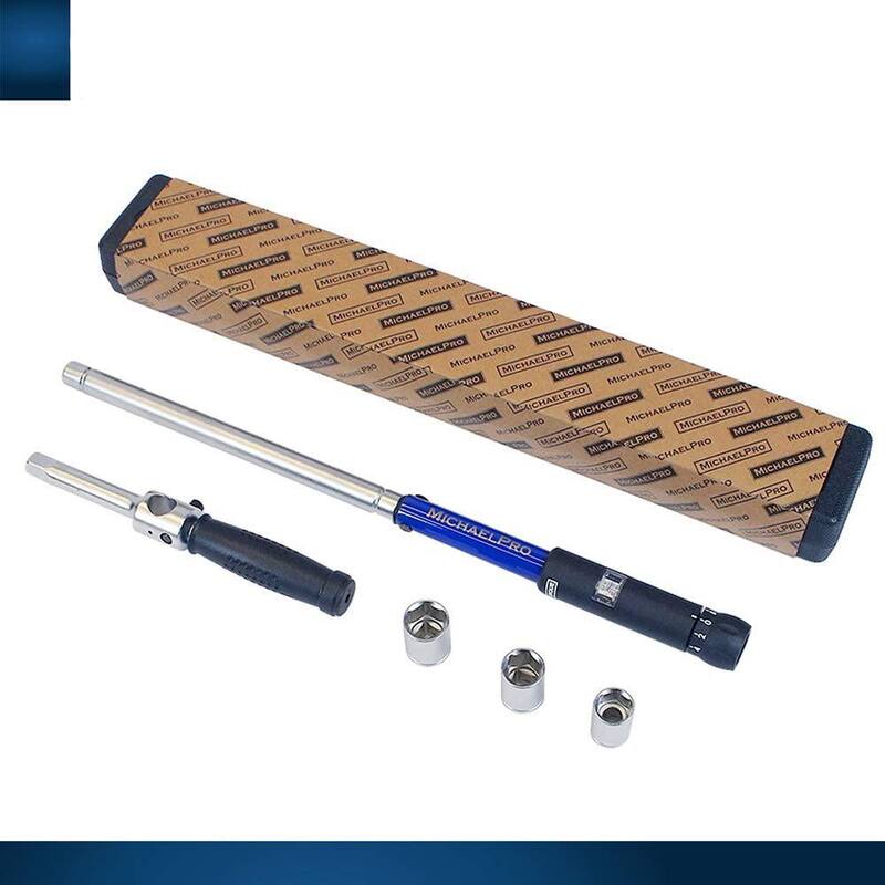 MICHAELPRO 1/2 in. Drive Click Through Torque Wrench Lug Wrench with 3 Sockets (17-19-21 MM) - MP001002