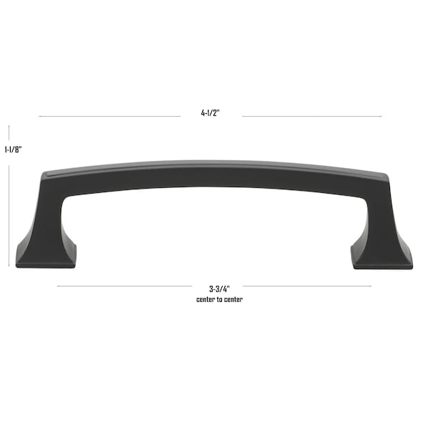 Gliderite Hardware 3-3/4 in. Center to Center Cabinet Base Pull - 87380-96-MB, 5PK - 87380-96-MB-5