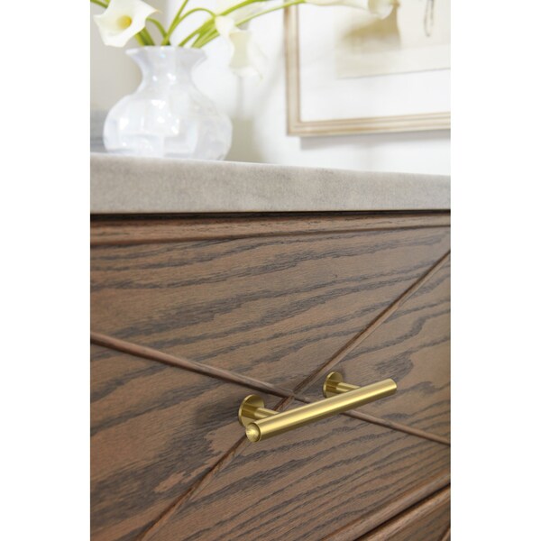 Amerock Radius 3 inch 76mm Center-to-Center Golden Champagne Cabinet Pull - BP37390BBZ