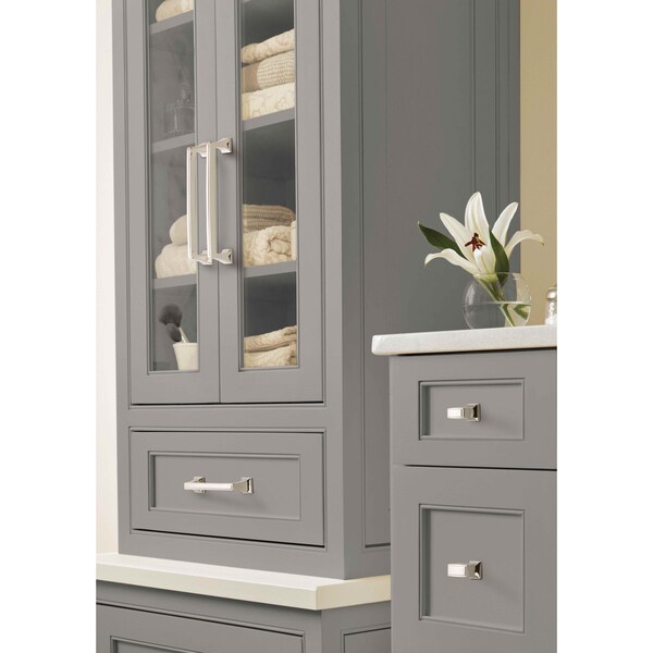 Amerock Mulholland 6-5/16 inch 160mm Center-to-Center Polished Nickel Cabinet Pull - 2000734