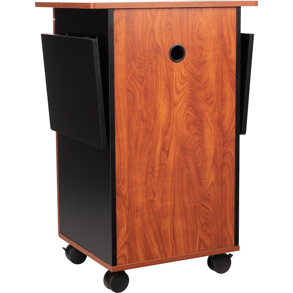 Oklahoma Sound Multimedia Cart, 38" H, 35 lb Ld Cap., Teak - MMC