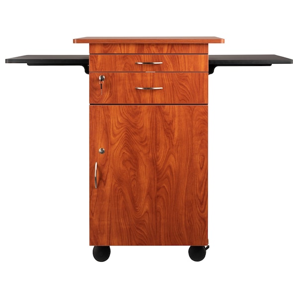 Oklahoma Sound Multimedia Cart, 38" H, 35 lb Ld Cap., Teak - MMC