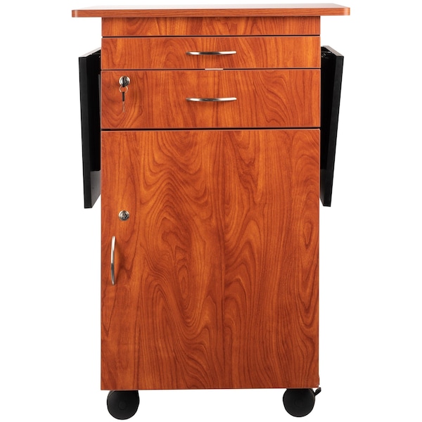 Oklahoma Sound Multimedia Cart, 38" H, 35 lb Ld Cap., Teak - MMC