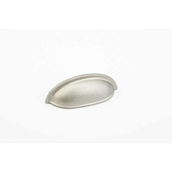 Schaub 3-3/4in Overall; 3in Center to Center Traditional Cup Pull Distressed Nickel Finish - 730-DN