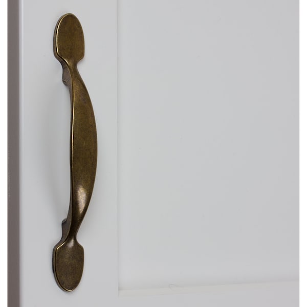 Gliderite Hardware 3 in. Center to Center Antique Brass Cabinet Pull - 4228-AB, 5PK - 4228-AB-5