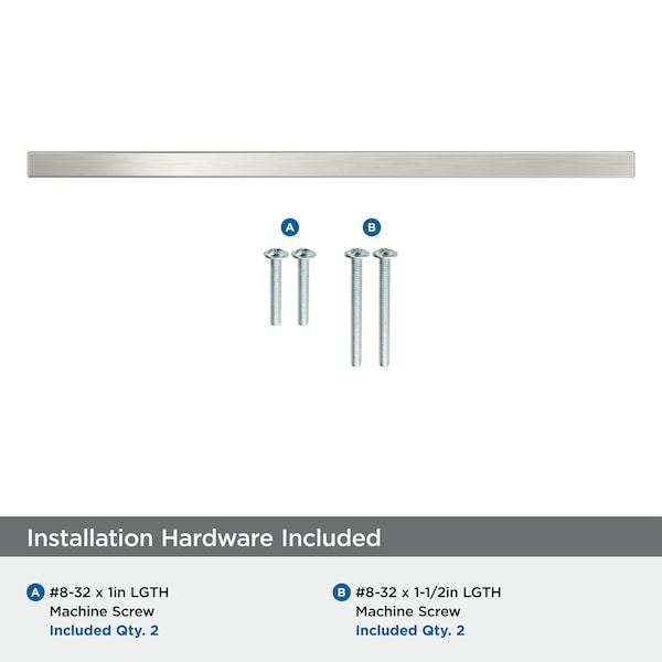 Amerock Cyprus 10-1/16 inch 256mm Center-to-Center Satin Nickel Cabinet Pull - BP26210G10