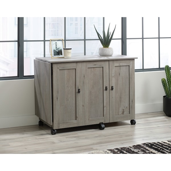 Sauder Sewing Craft Cart Myo , Drop leaf provides extra work space for sewing or crafts - 426136