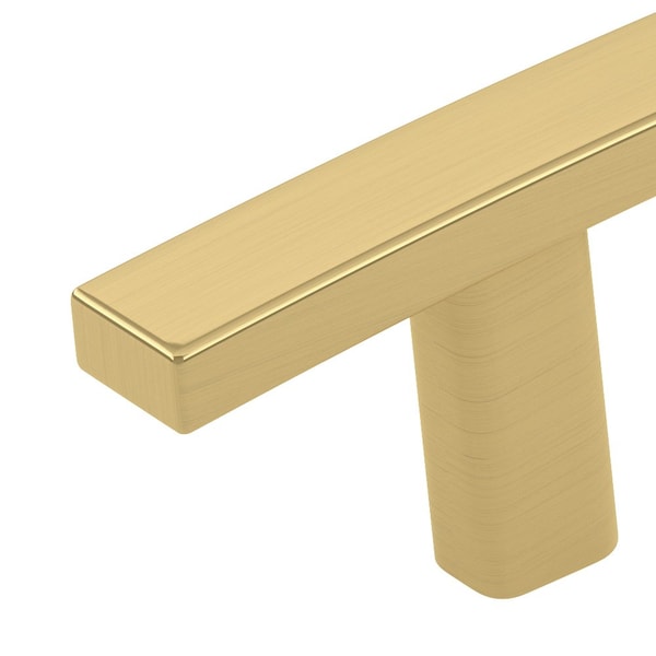 Richelieu Padova Collection 3 3/4-inch (96 mm) Satin Brass Transitional Rectangular Cabinet Bar Pull - BP65096160