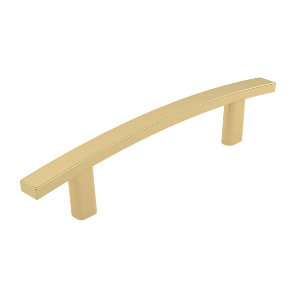 Richelieu Padova Collection 3 3/4-inch (96 mm) Satin Brass Transitional Rectangular Cabinet Bar Pull - BP65096160
