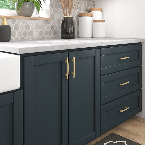 Richelieu Padova Collection 3 3/4-inch (96 mm) Satin Brass Transitional Rectangular Cabinet Bar Pull - BP65096160
