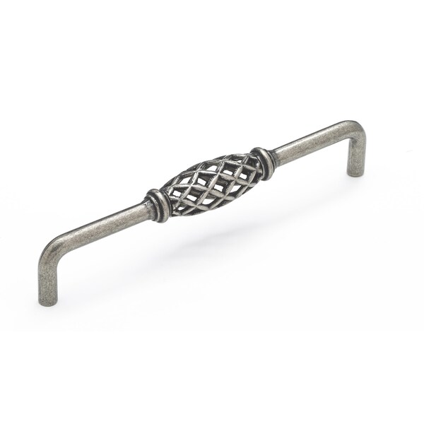 Richelieu 6-5/16 in. (160 mm) Center-to-Center Natural Iron Traditional Drawer Pull - BP767160908
