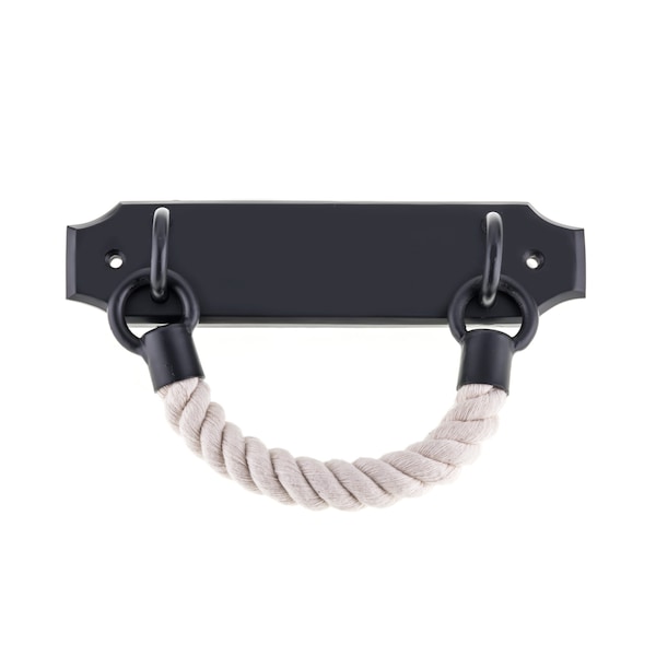 Richelieu 6 5/16 in (160 mm) Center-to-Center Matte Black Eclectic Forged Iron Drawer Pull - BP9656160900